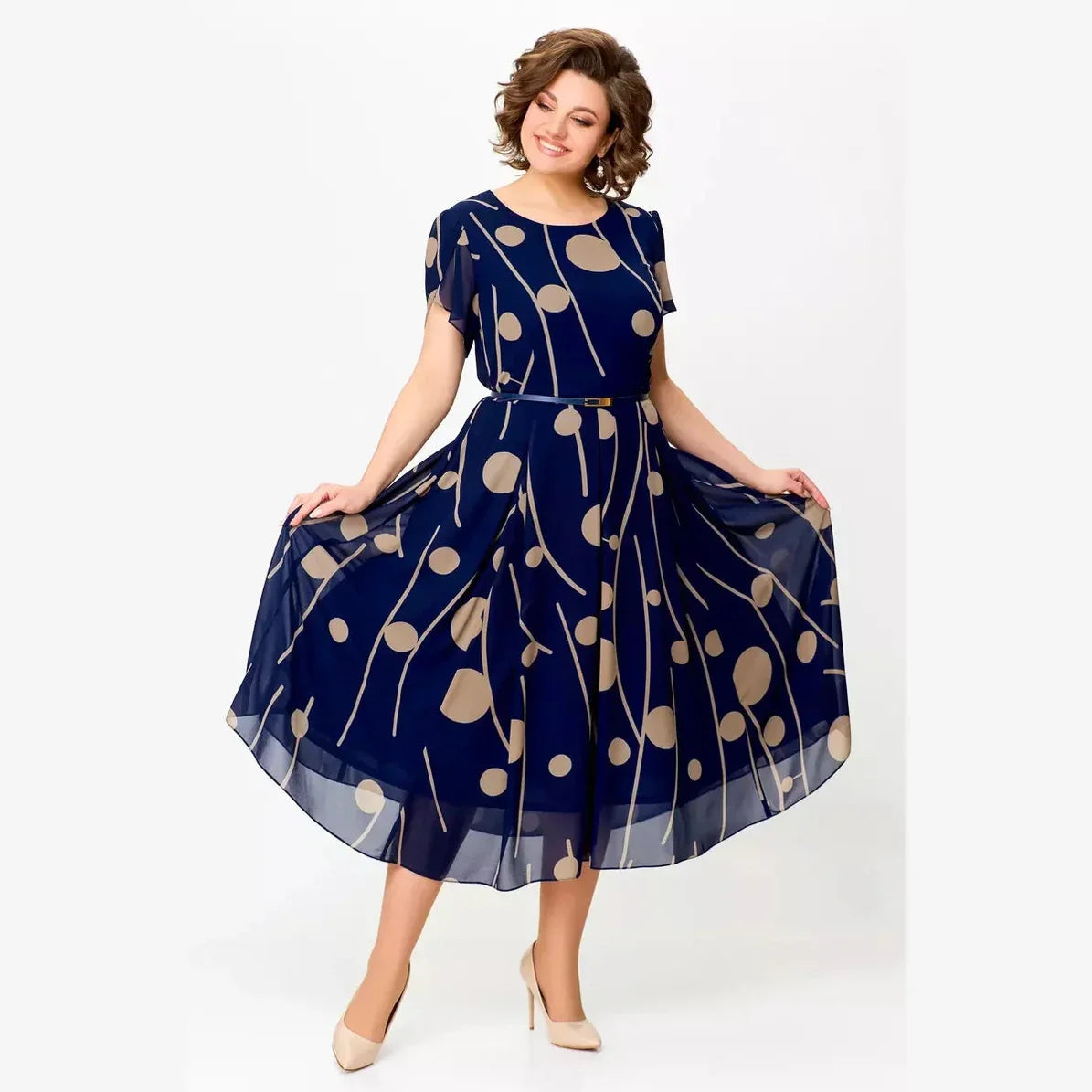 Isibéal | The Polka Dot Chiffon Midi Dress