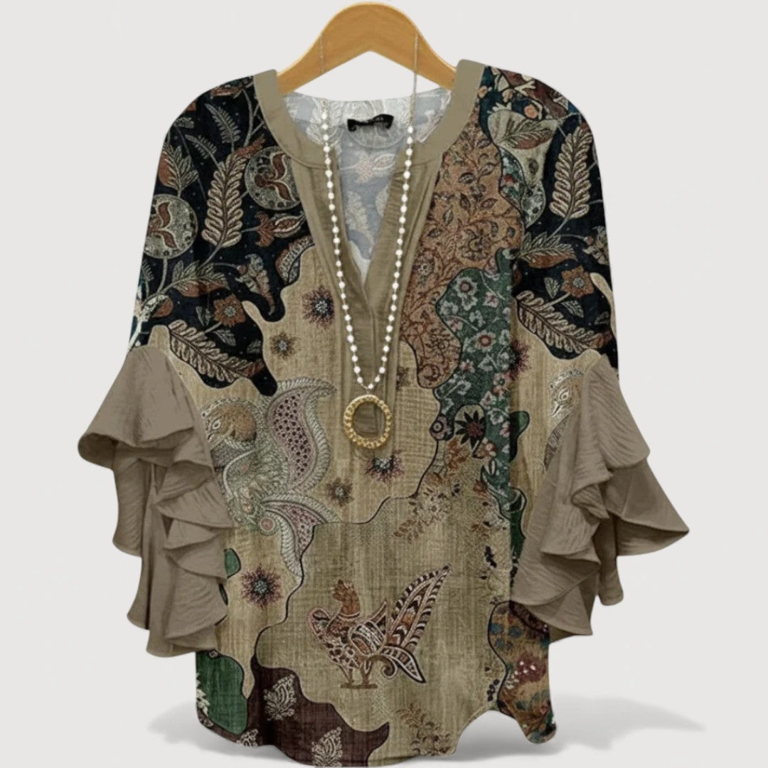 ALIANE – BOHO RUFFLE BLOUSE