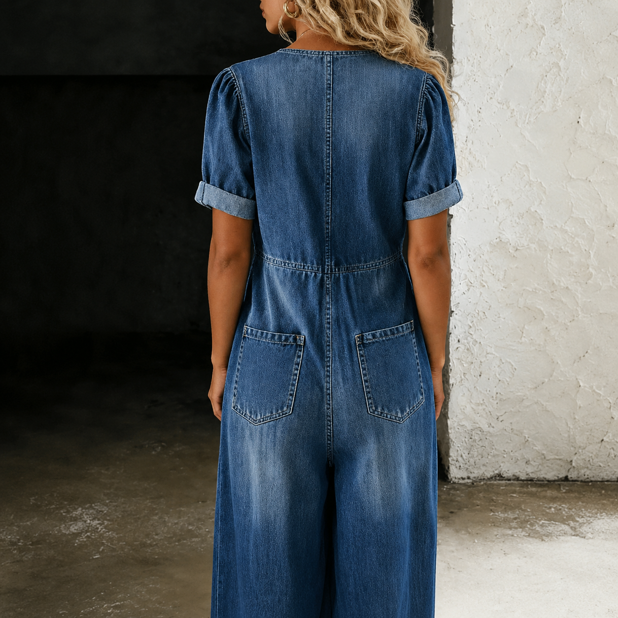 Méabh | The Wide-Leg Denim Jumpsuit