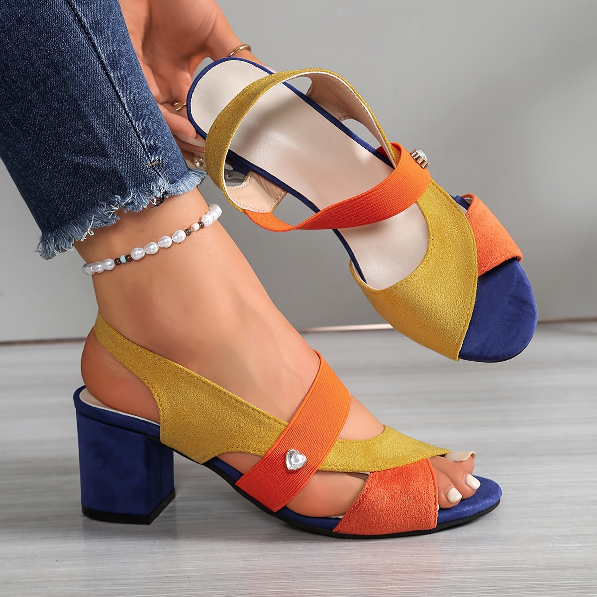 Eimear | The Block Heel Cross Strap Sandal