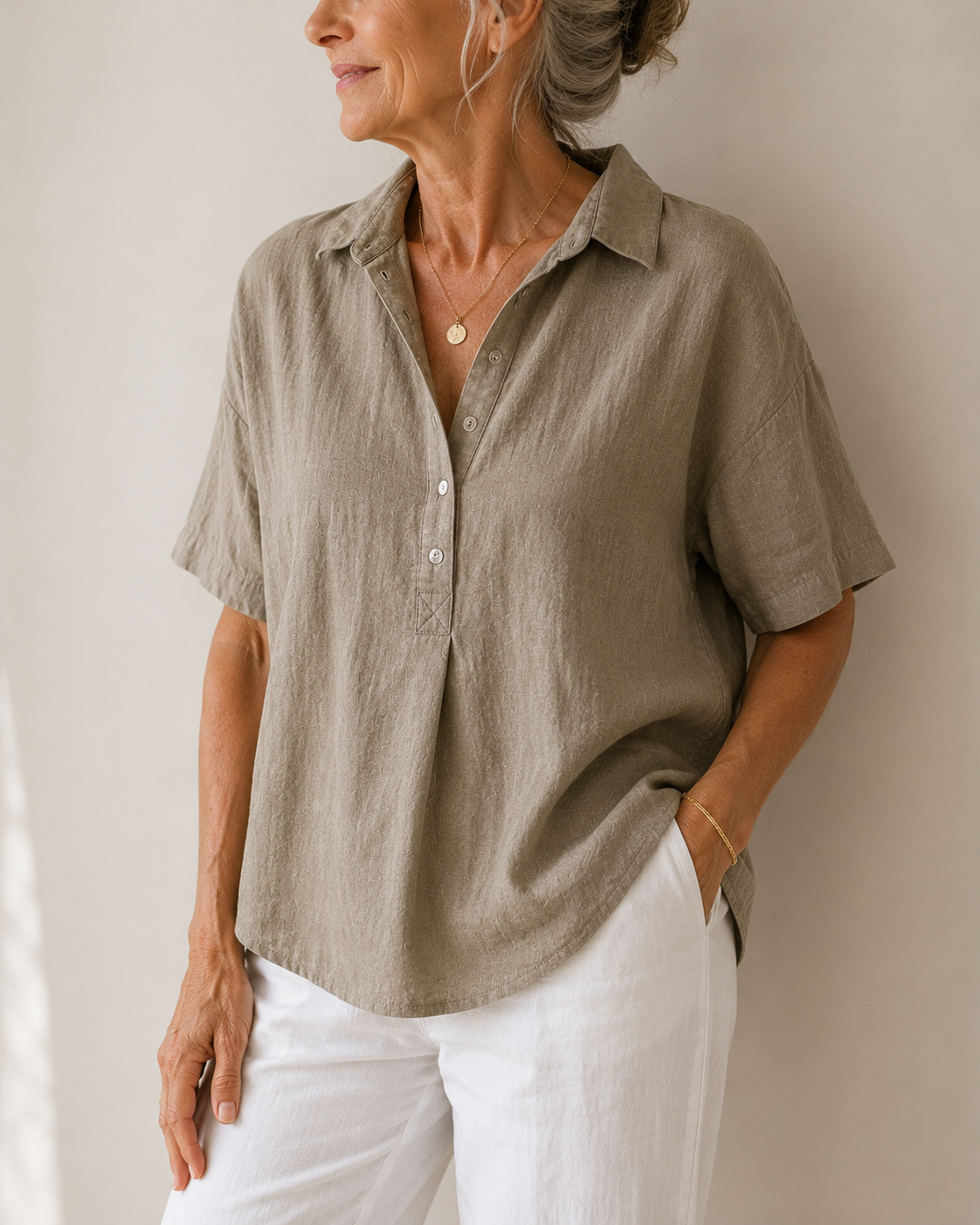 Sorcha | The Collared Button Blouse