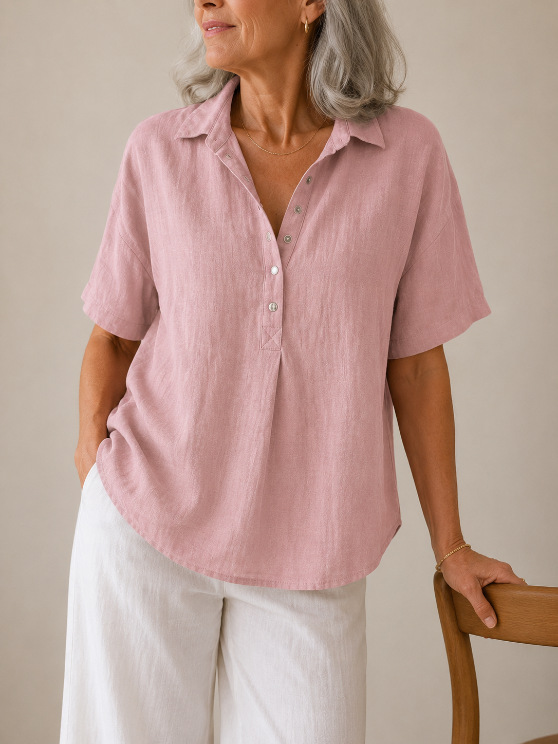 Sorcha | The Collared Button Blouse