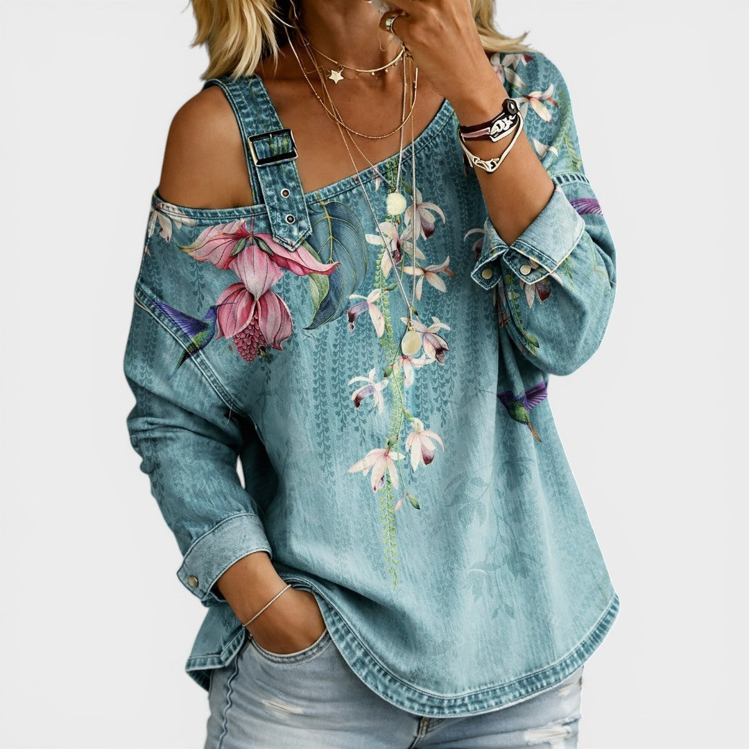 Bríd | The Off-Shoulder Denim Top