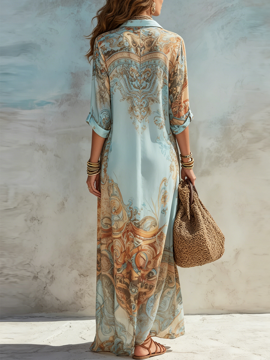 Agata | Mediterranean Shirt Dress